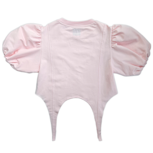 Arsenic Corset Short Sleeve Sweatshirt - Pink