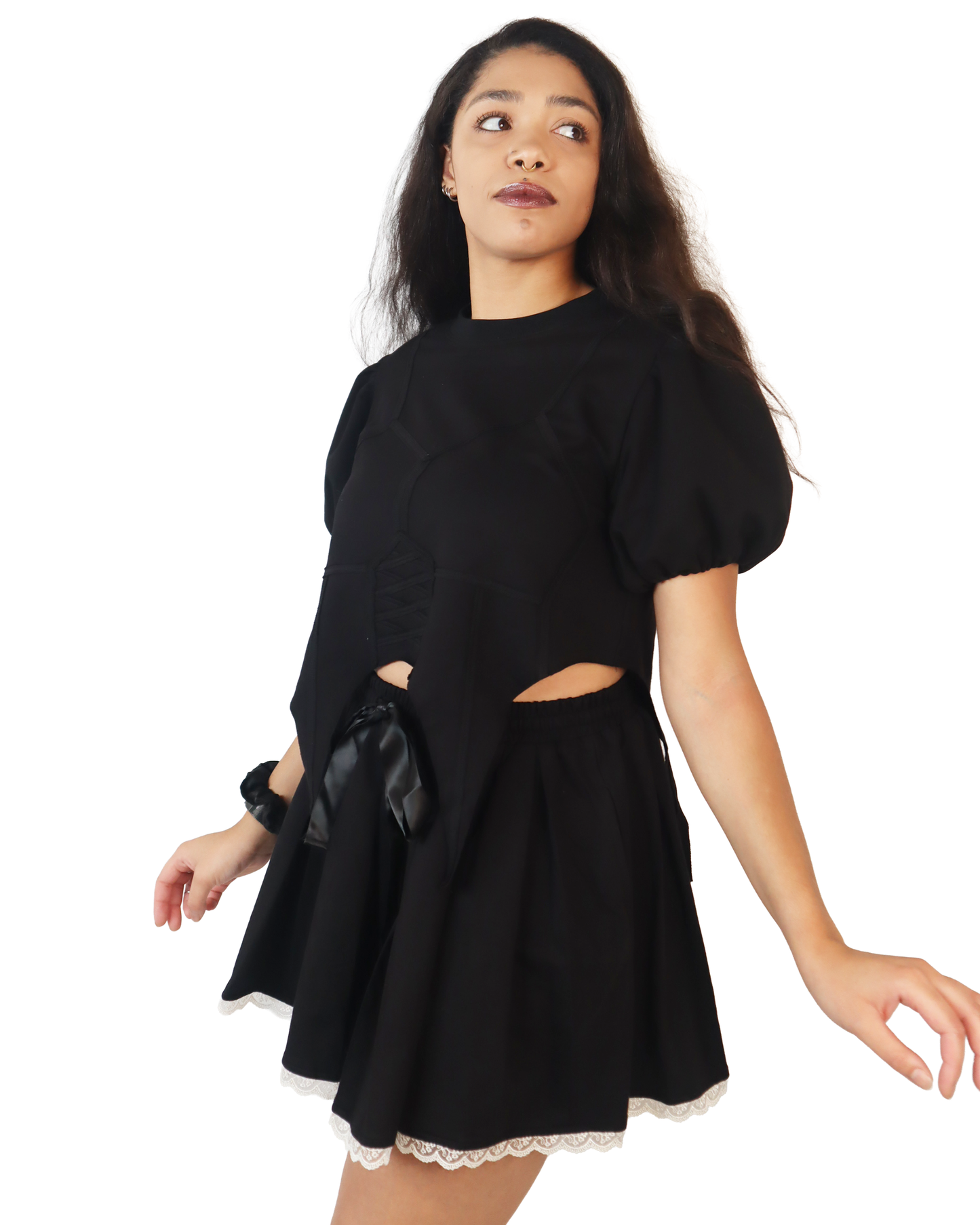 Cyanide Pleated Skirt - Black