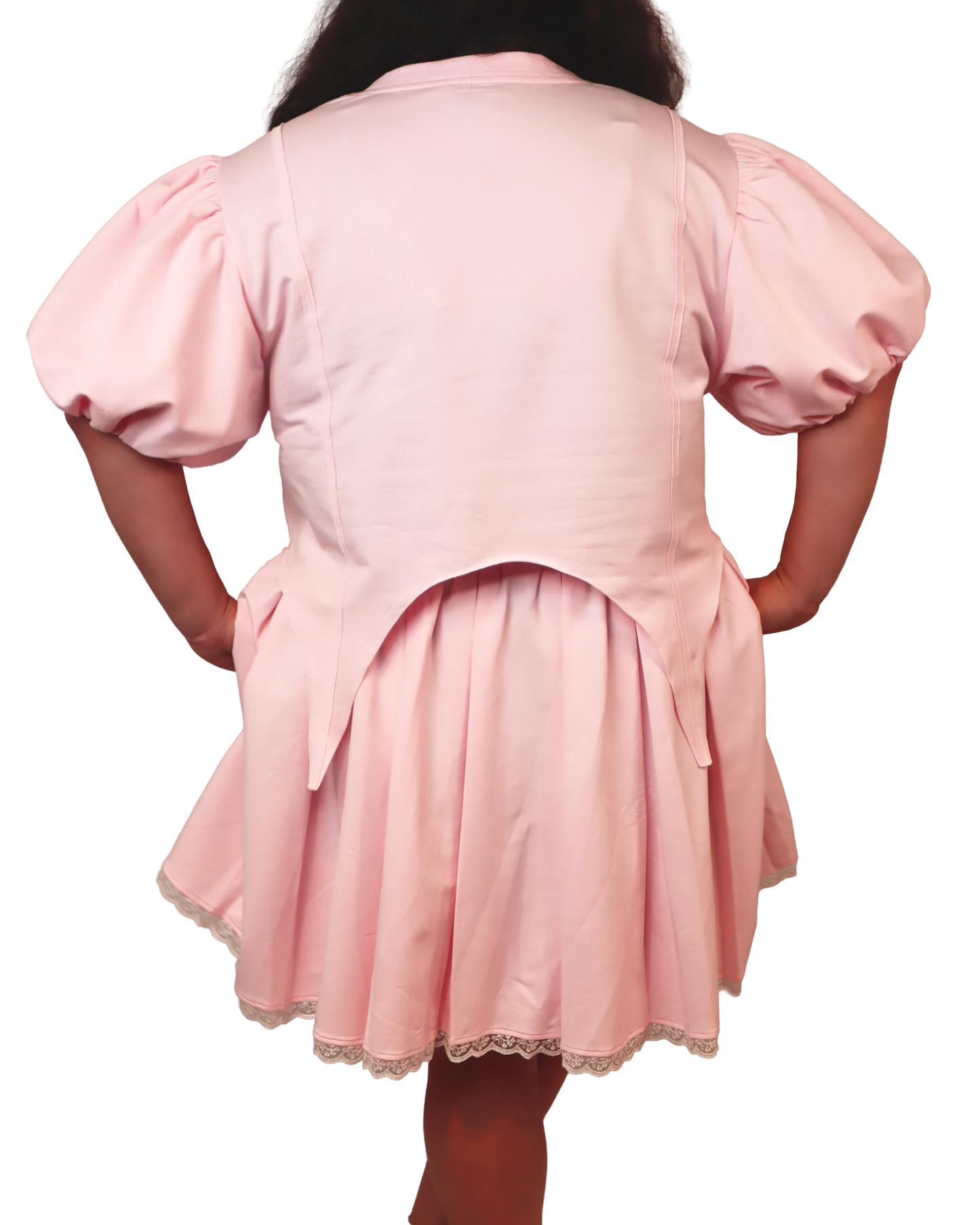 Arsenic Corset Short Sleeve Sweatshirt - Pink