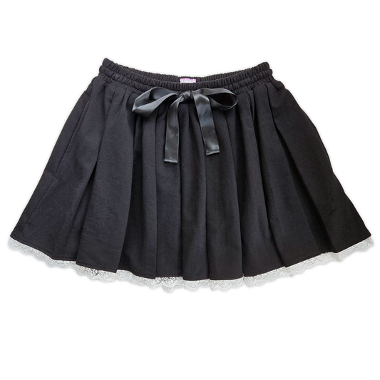 Cyanide Pleated Skirt - Black